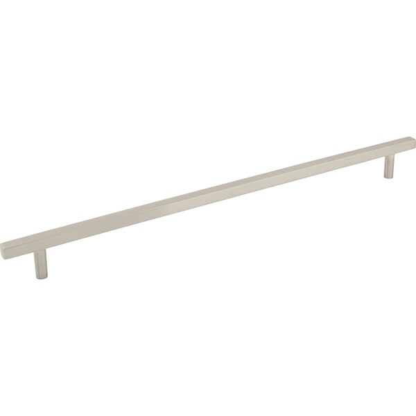 Jeffrey Alexander 305 mm Center-to-Center Satin Nickel Square Dominique Cabinet Bar Pull 845-305SN - main
